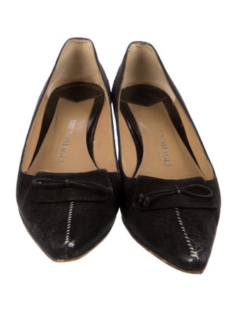 Bruno Magli Suede Bow Accents Pumps