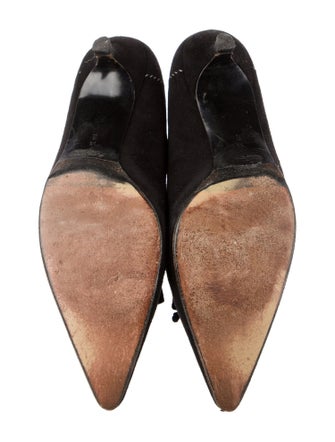 Bruno Magli Suede Bow Accents Pumps