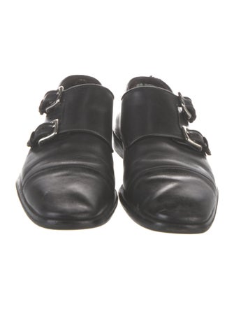 Bruno Magli Leather Monk Straps