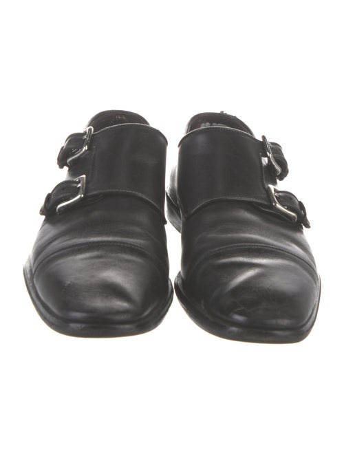 Bruno Magli Leather Monk Straps