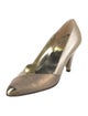 Bruno Magli Leather Animal Print D'Orsay Pumps