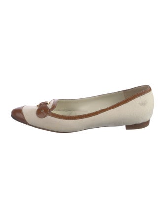 Bruno Magli Leather Colorblock Pattern Ballet Flats