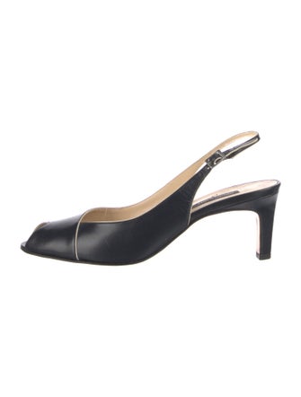Bruno Magli Leather Slingback Pumps
