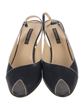 Bruno Magli Leather Slingback Pumps