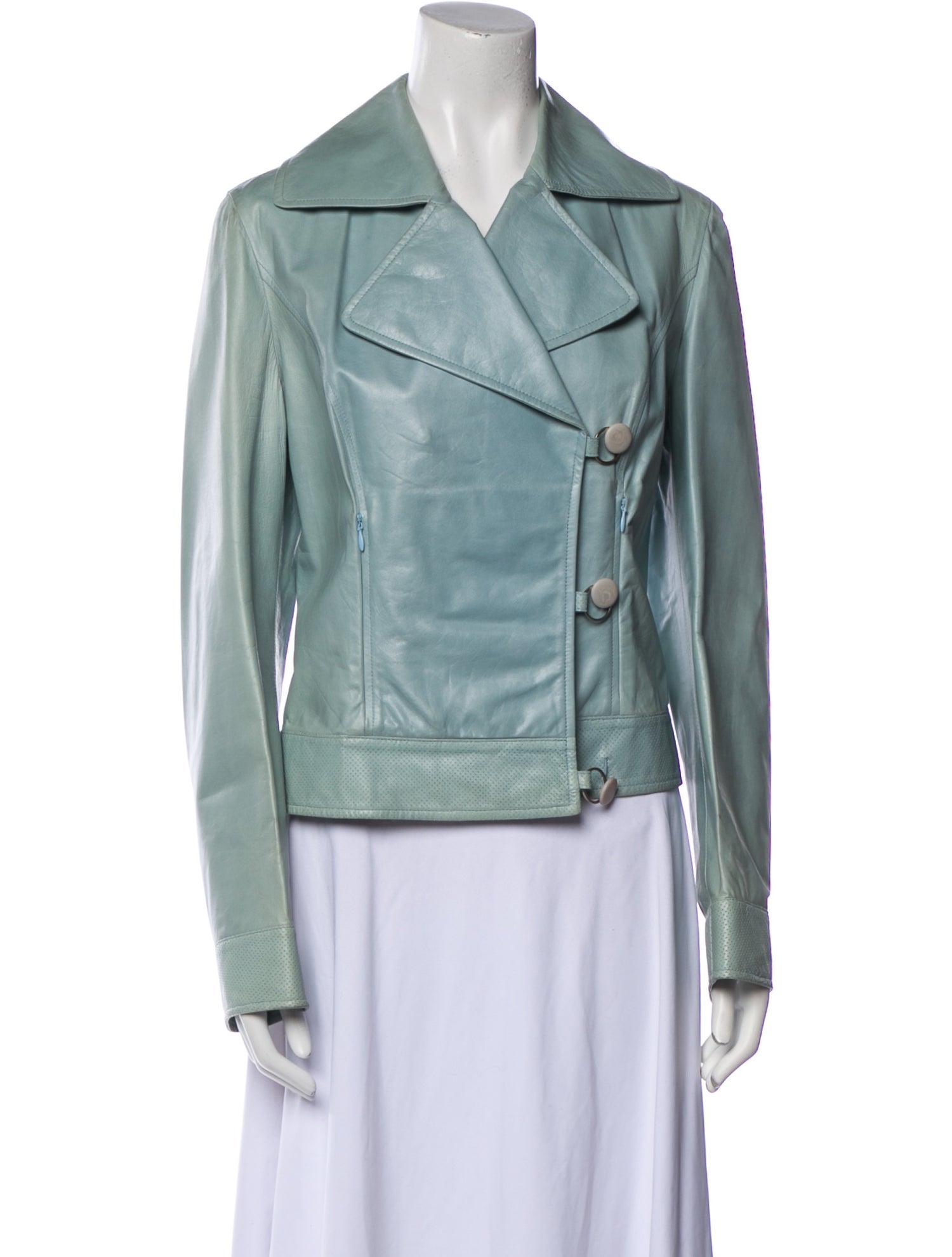 Bruno Magli Leather Biker Jacket