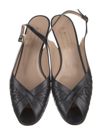 Bruno Magli Leather Slingback Pumps