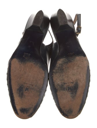 Bruno Magli Leather Slingback Pumps