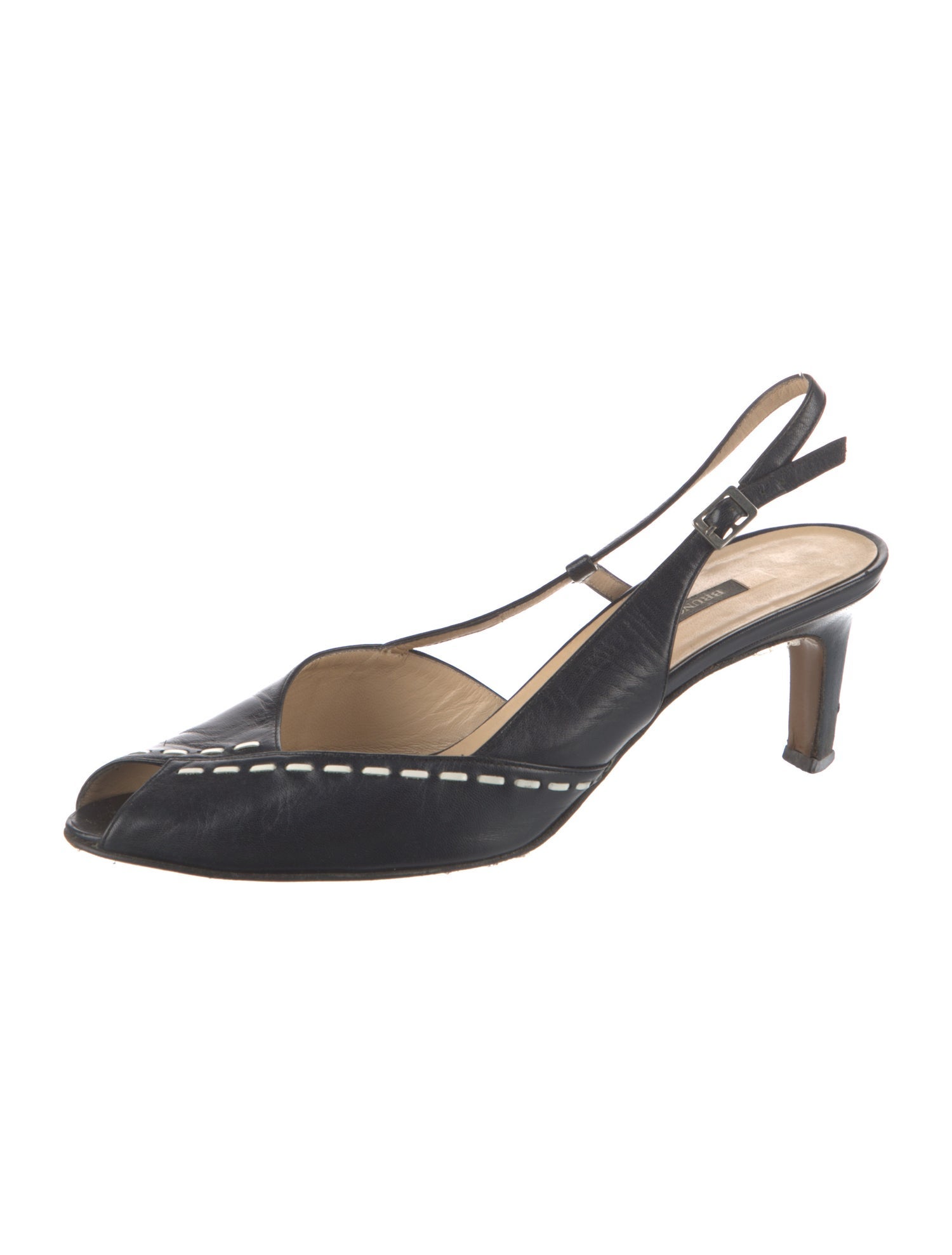 Bruno Magli Leather Slingback Pumps