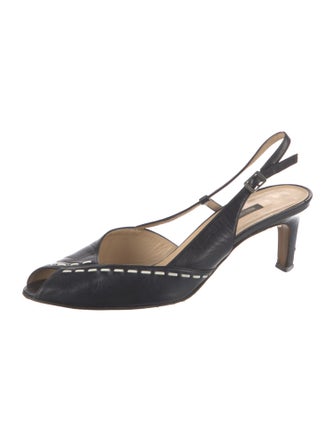 Bruno Magli Leather Slingback Pumps