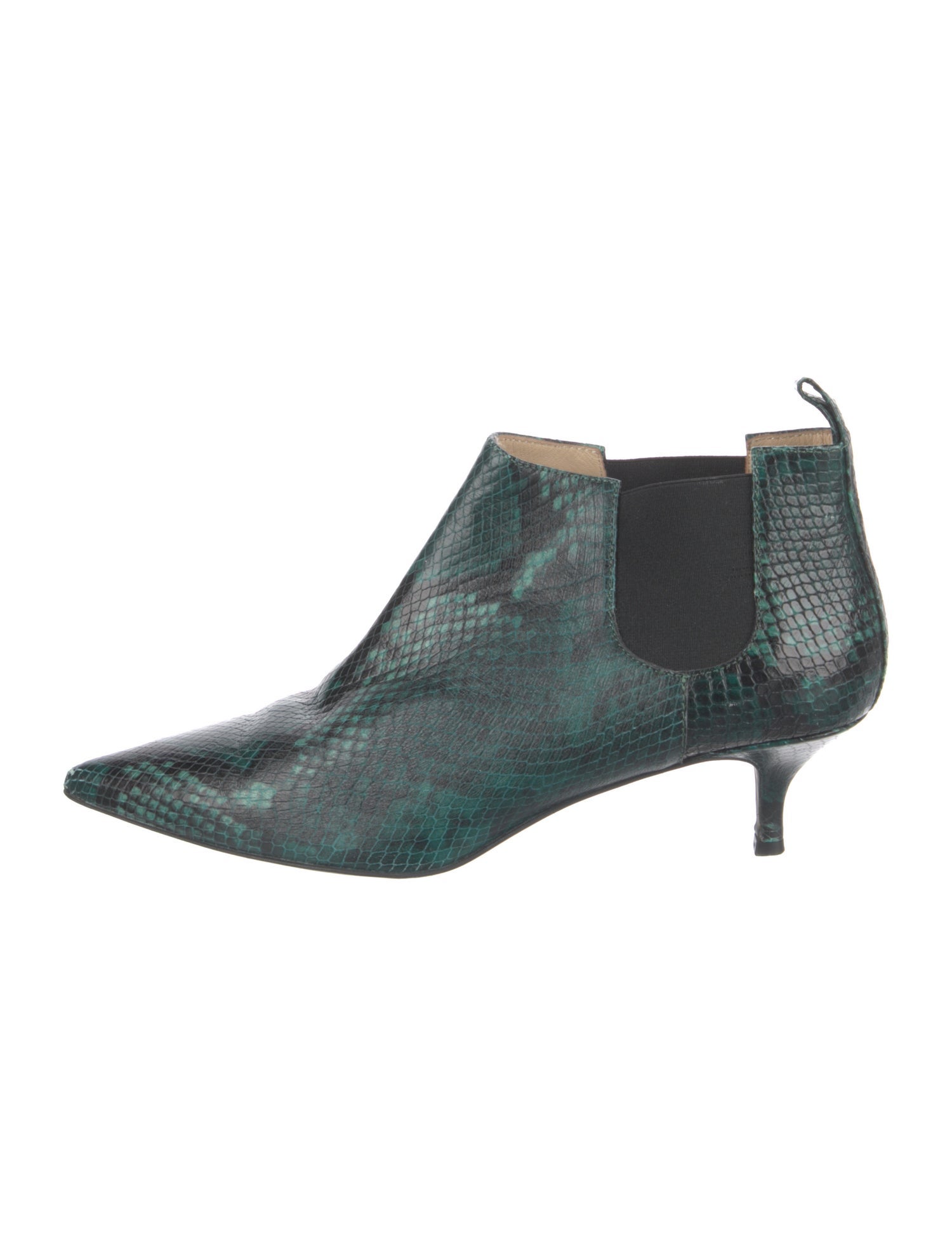 Bruno Magli Embossed Leather Animal Print Chelsea Boots