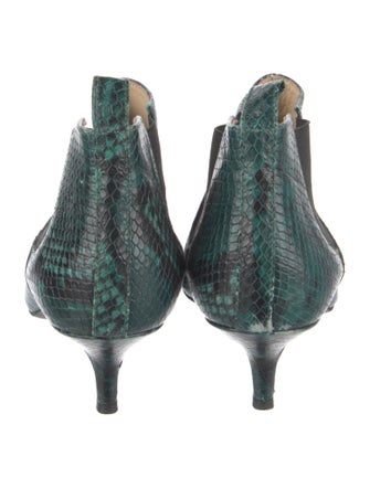 Bruno Magli Embossed Leather Animal Print Chelsea Boots