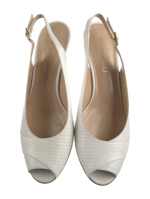 Bruno Magli Leather Cutout Accent Slingback Pumps