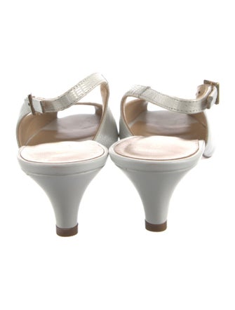 Bruno Magli Leather Cutout Accent Slingback Pumps