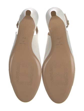 Bruno Magli Leather Cutout Accent Slingback Pumps