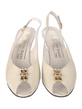 Bruno Magli Leather Slingback Pumps