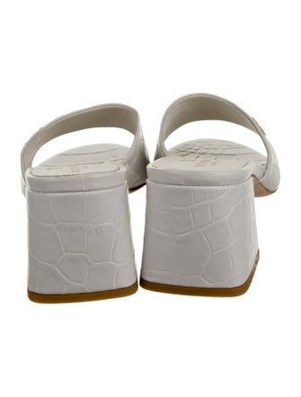 Bruno Magli Embossed Leather Slides