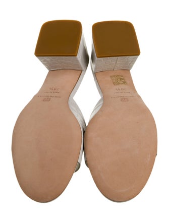 Bruno Magli Embossed Leather Slides