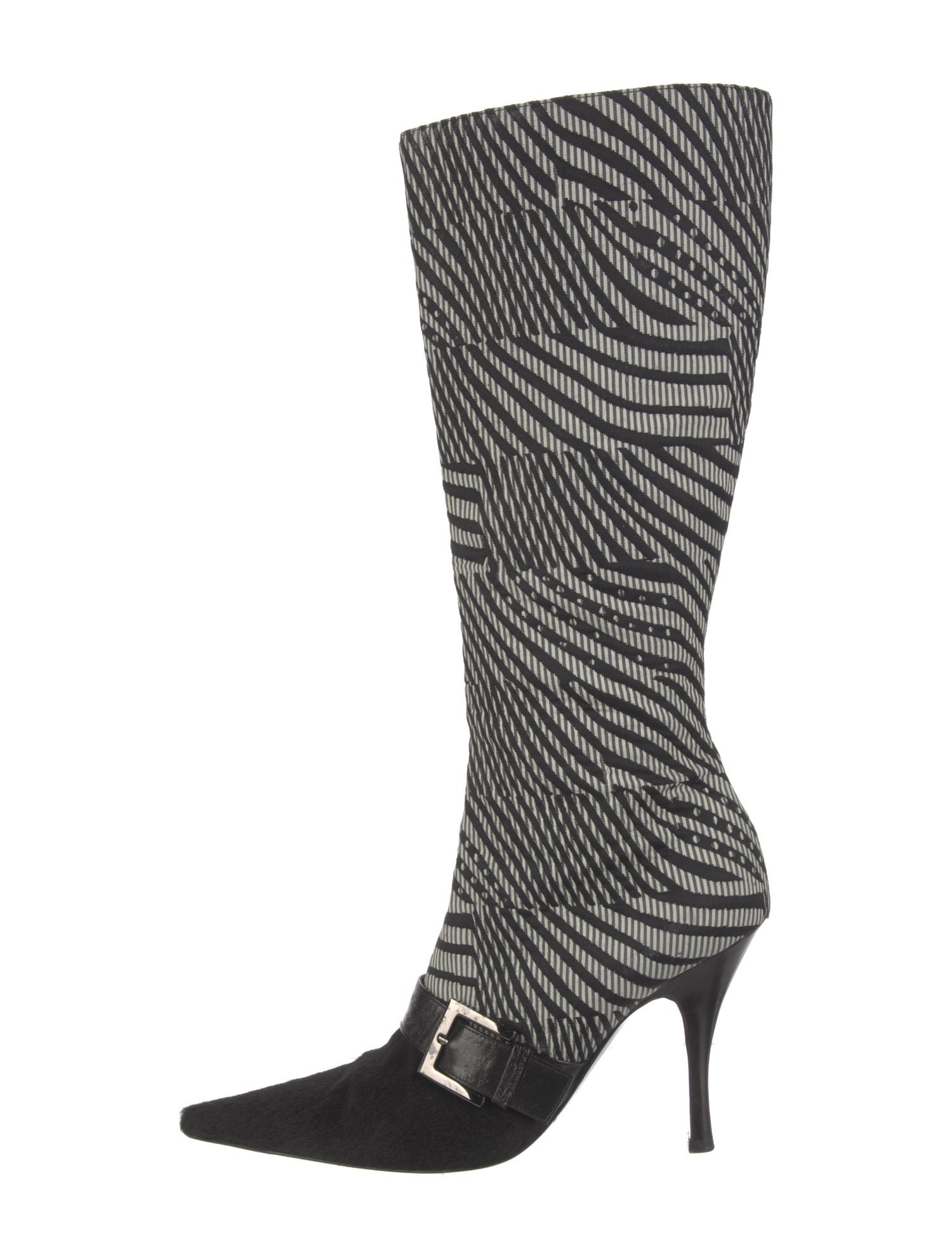 Bruno Magli Canvas Printed Sock Boots
