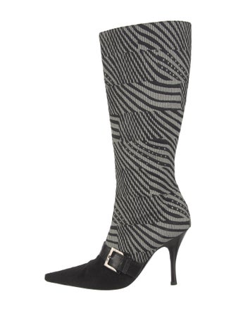 Bruno Magli Canvas Printed Sock Boots