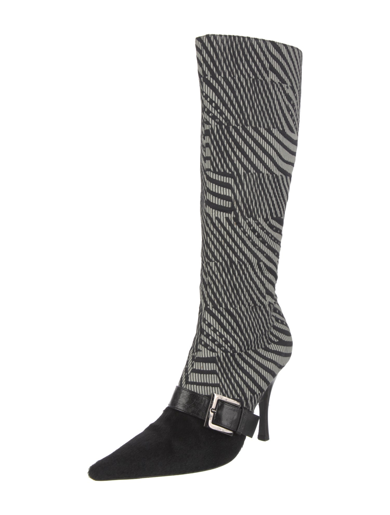 Bruno Magli Canvas Printed Sock Boots