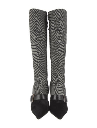 Bruno Magli Canvas Printed Sock Boots