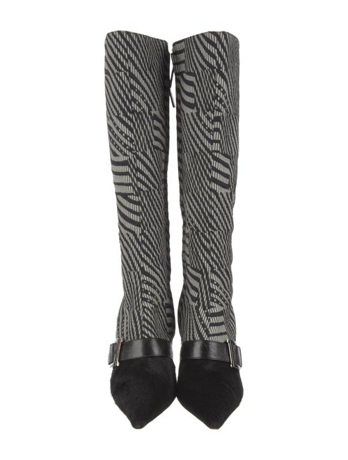 Bruno Magli Canvas Printed Sock Boots