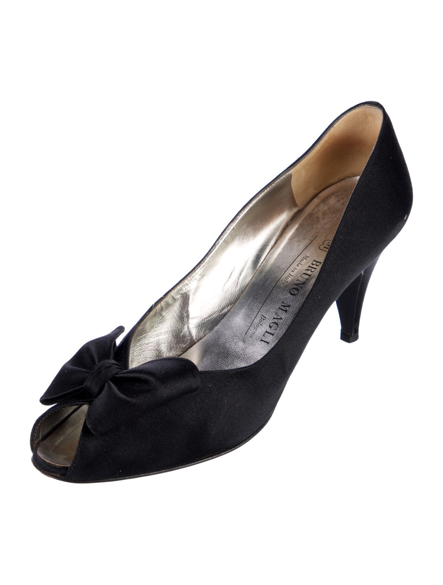 Bruno Magli Satin Bow Accents Pumps