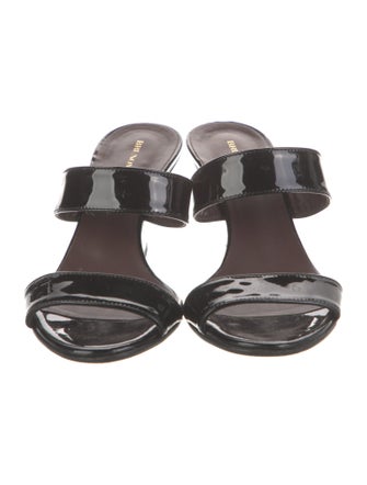 Bruno Magli Patent Leather Printed Slides