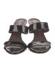 Bruno Magli Patent Leather Printed Slides