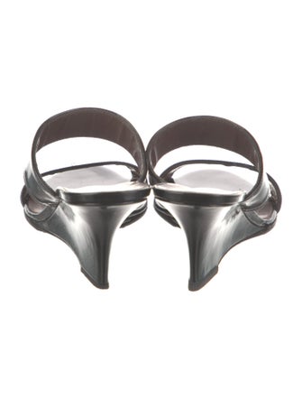 Bruno Magli Patent Leather Printed Slides