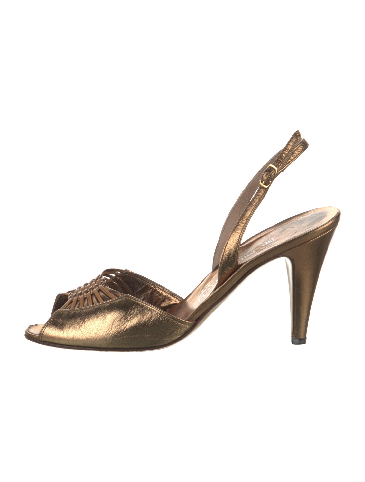 Bruno Magli Vintage Leather Slingback Pumps