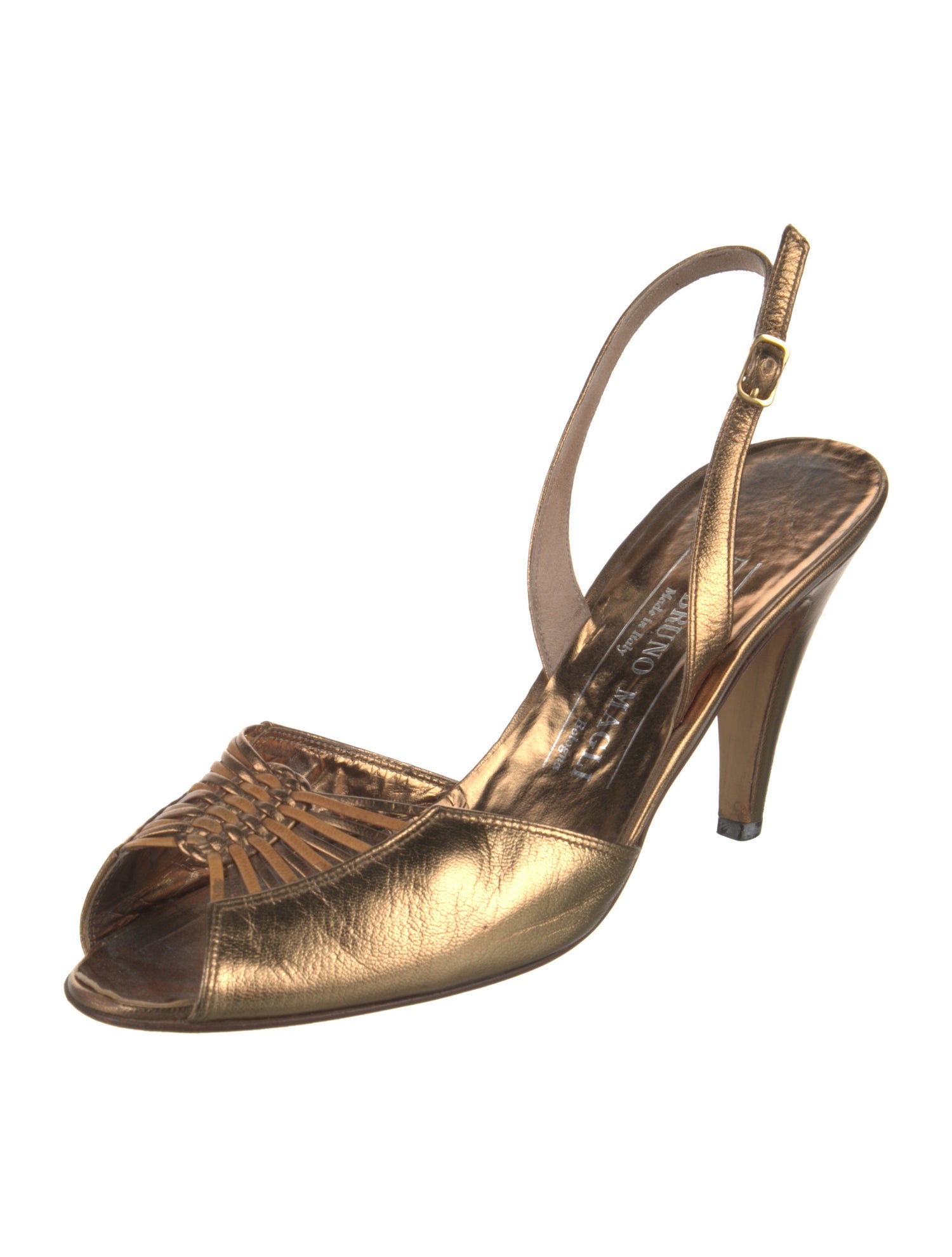 Bruno Magli Vintage Leather Slingback Pumps