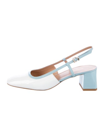 Bruno Magli Patent Leather Slingback Pumps