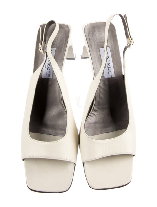 Bruno Magli Leather Cutout Accent Slingback Sandals