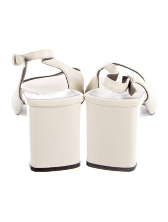 Bruno Magli Leather Cutout Accent Slingback Sandals