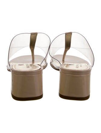 Bruno Magli Patent Leather T-Strap Sandals