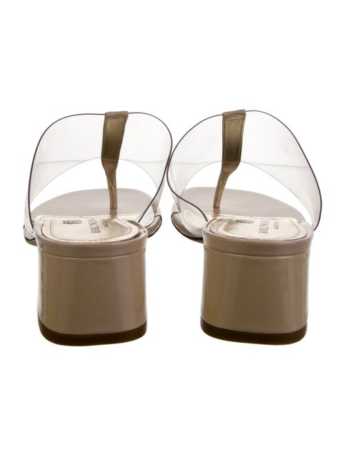 Bruno Magli Patent Leather T-Strap Sandals