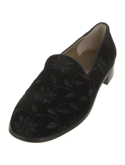 Yves Saint Laurent Velvet Embroidered Accent Loafers