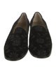 Yves Saint Laurent Velvet Embroidered Accent Loafers