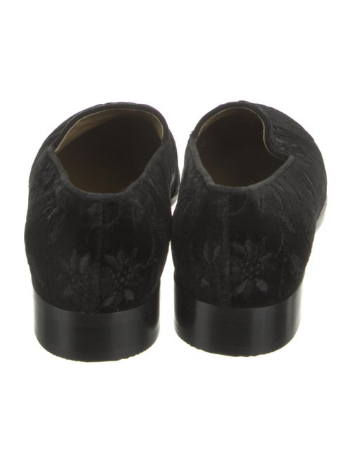 Yves Saint Laurent Velvet Embroidered Accent Loafers
