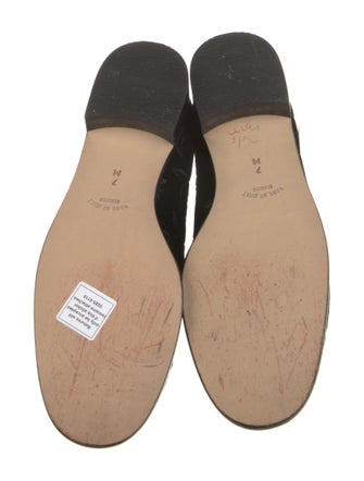 Yves Saint Laurent Velvet Embroidered Accent Loafers