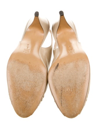 Bruno Magli Leather Slingback Pumps