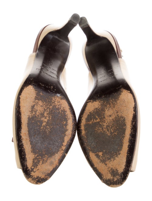 Bruno Magli Leather Bow Accents Slingback Pumps