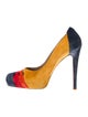 Bruno Magli Suede Colorblock Pattern Pumps
