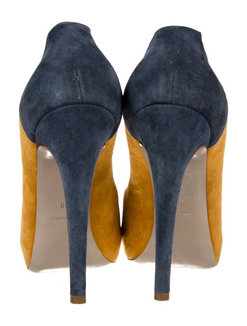 Bruno Magli Suede Colorblock Pattern Pumps