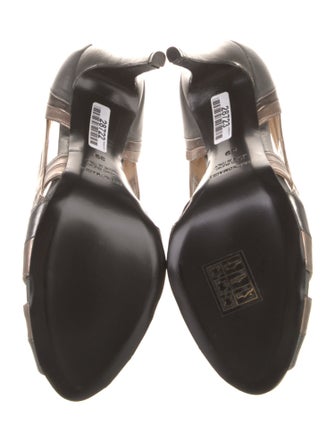 Bruno Magli Leather Colorblock Pattern Slingback Sandals