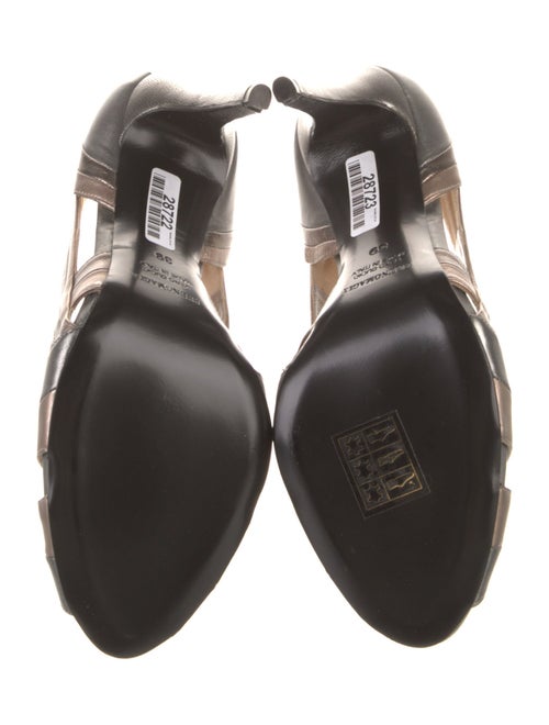 Bruno Magli Leather Colorblock Pattern Slingback Sandals