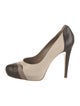 Bruno Magli Leather Colorblock Pattern Pumps