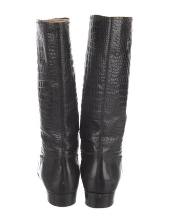 Bruno Magli Crocodile Riding Boots