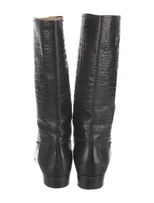 Bruno Magli Crocodile Riding Boots